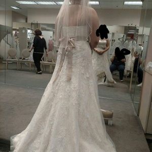 NWT size 14 Jewel wedding gown with extras